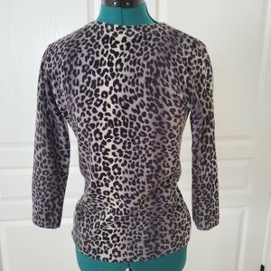 100% cashmere animal print sweater